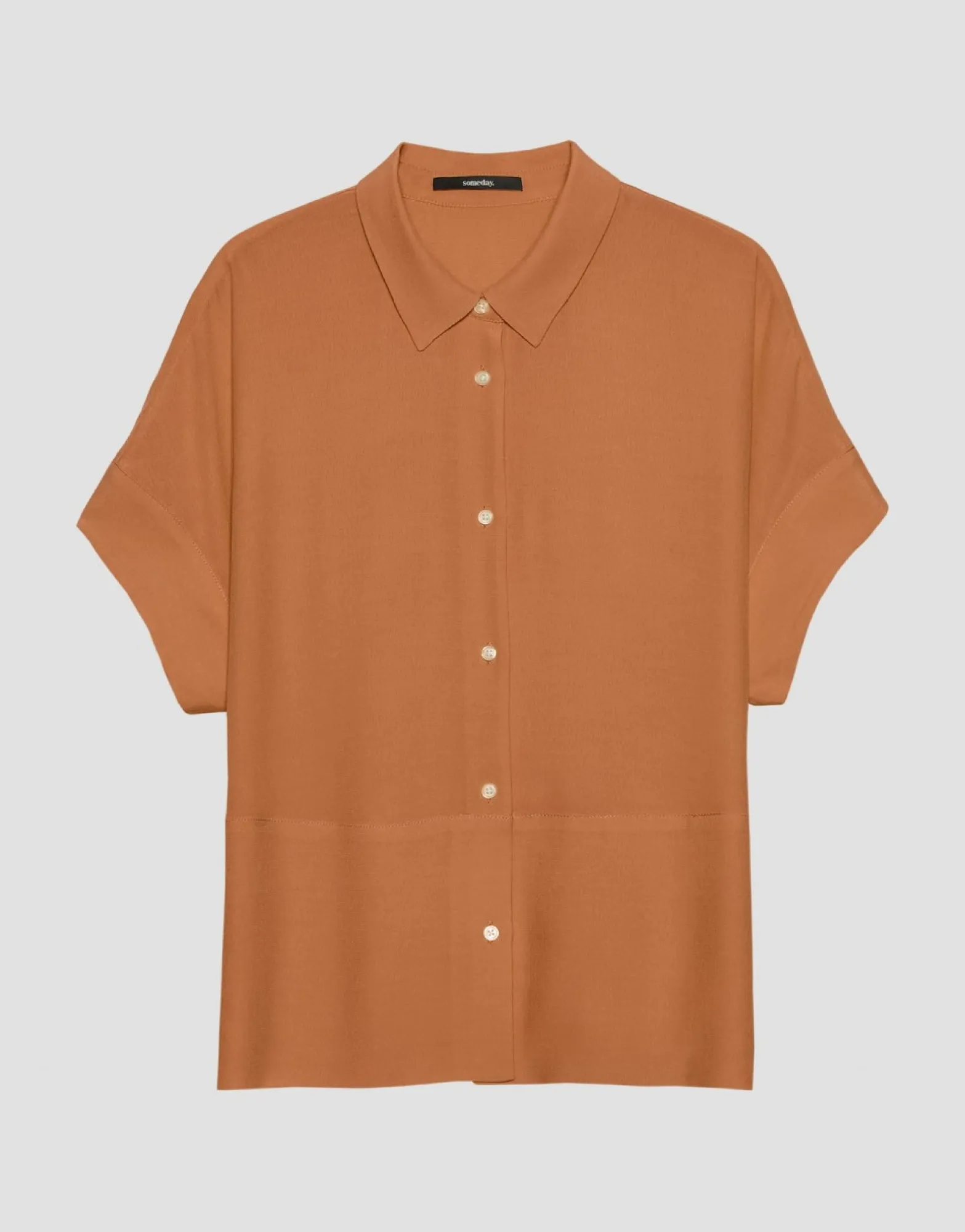 Discount someday Fashion Blouse Met Korte Mouwen Zarko Brown Hazel