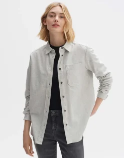 Online someday Fashion Blouse Met Lange Mouwen Farven Hazy Fog Melange