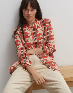 New someday Fashion Blouse Met Print Falkina Radiant Red