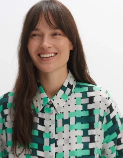 Sale someday Fashion Blouse Met Print Falkina Opal Green