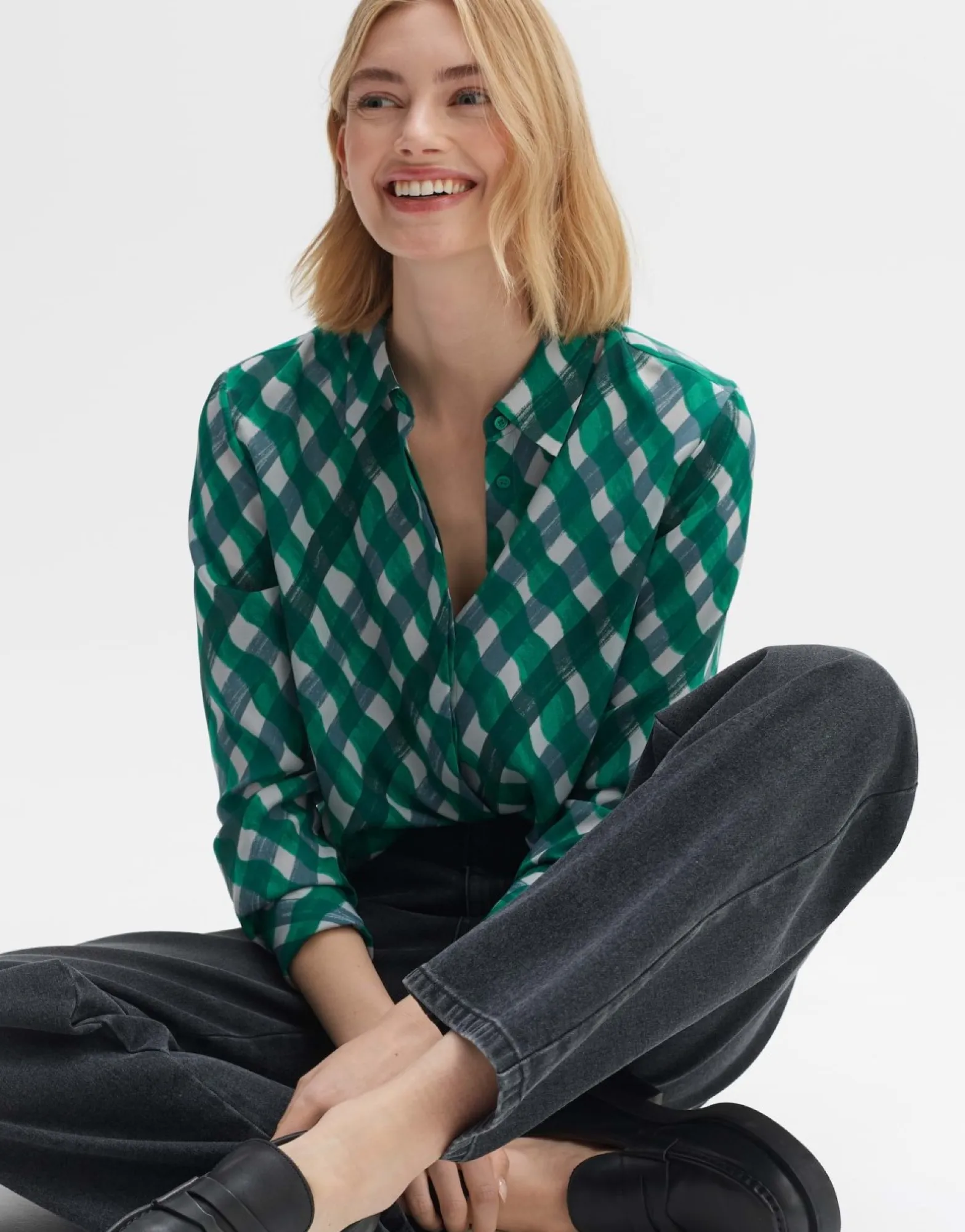 Cheap someday Fashion Blouse Met Print Falkine Splendid Pepper Green