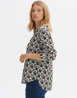 Shop someday Fashion Blouse Met Print Falkine Retro Coal Blue