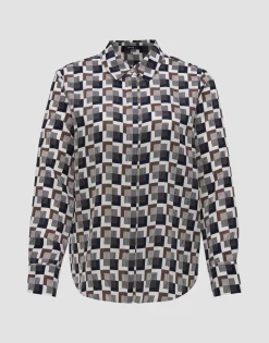 Shop someday Fashion Blouse Met Print Falkine Retro Coal Blue