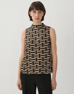 Flash Sale someday Fashion Blouse Met Print Zhana Brown Hazel