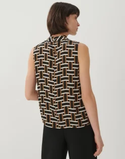 Flash Sale someday Fashion Blouse Met Print Zhana Brown Hazel
