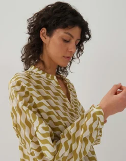 Shop someday Fashion Blouse Met Print Zomi Print Green Moss