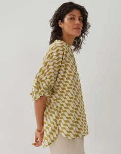 Shop someday Fashion Blouse Met Print Zomi Print Green Moss