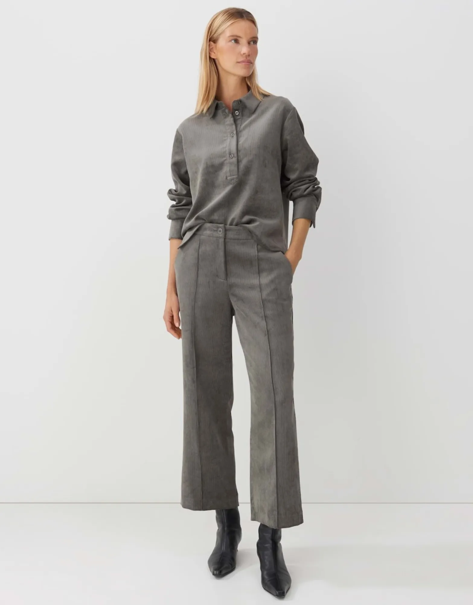 Online someday Fashion Cordbroek Cabien Misty Green