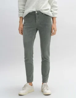 Cheap someday Fashion Cordbroek Evita Finecord Dark Sage