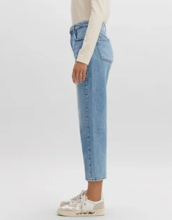 Hot someday Fashion Cropped Straight Jeans Lani Glazed Blue Glazed