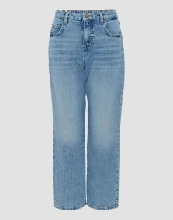 Hot someday Fashion Cropped Straight Jeans Lani Glazed Blue Glazed