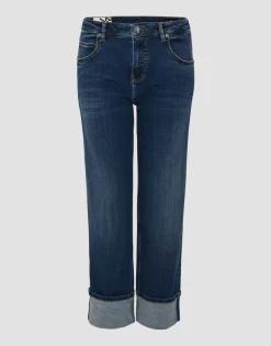 Sale someday Fashion Cropped Straight Jeans Malvi Authentic Dark Ocean Blue