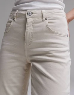 Best someday Fashion Cropped Straight Jeans Momito Color Natural Glaze