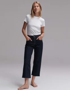 New someday Fashion Cropped Straight Jeans Momito Rinsed Blue