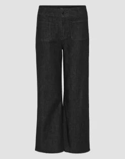 Flash Sale someday Fashion Cropped Wide Jeans Macona Black Deep Black