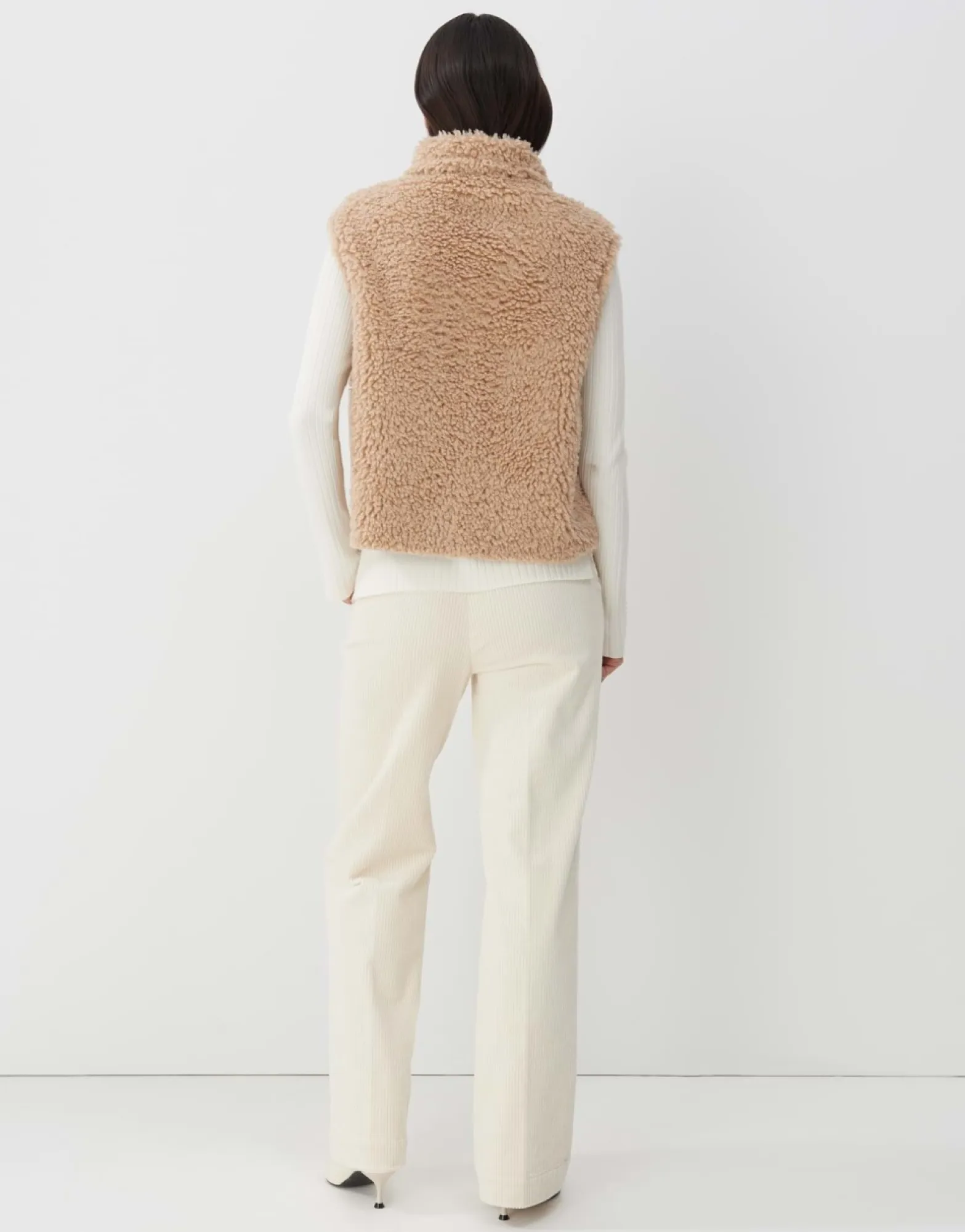 Best Sale someday Fashion Faux-Fur Bodywarmer Vairy Cashmere Cream Melange