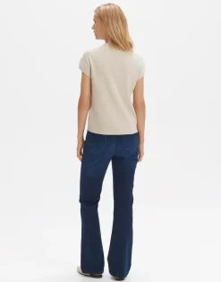 Cheap someday Fashion Gebreid T-Shirt Palimi Natural Glaze