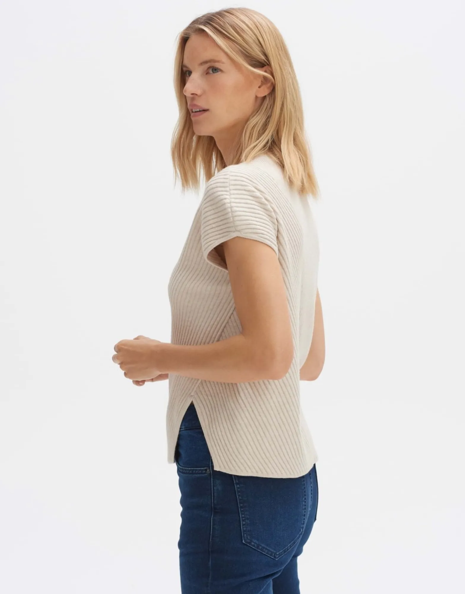 Cheap someday Fashion Gebreid T-Shirt Palimi Natural Glaze