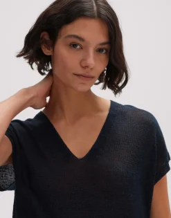 Fashion someday Fashion Gebreid T-Shirt Pecki Coal Blue