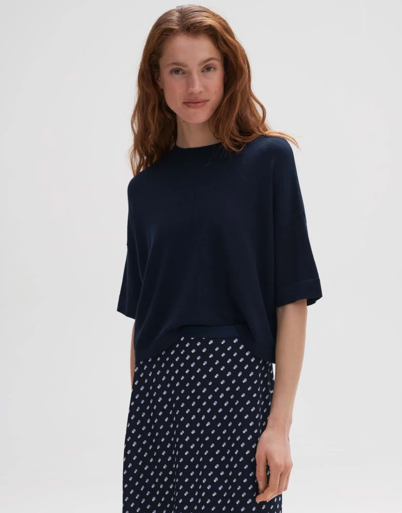 Outlet someday Fashion Gebreid T-Shirt Pinu Coal Blue