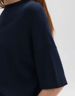 Outlet someday Fashion Gebreid T-Shirt Pinu Coal Blue