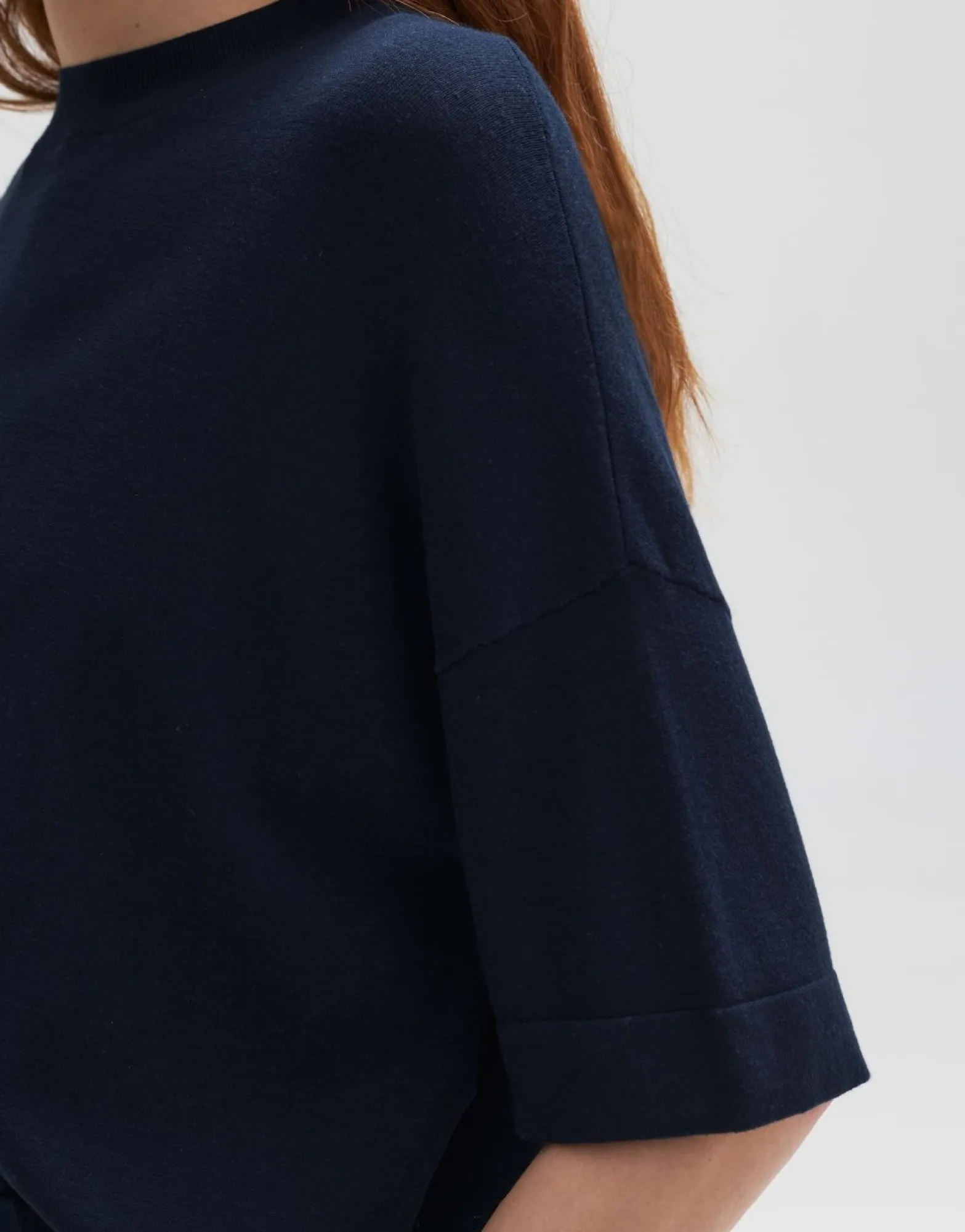 Outlet someday Fashion Gebreid T-Shirt Pinu Coal Blue