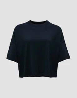 Outlet someday Fashion Gebreid T-Shirt Pinu Coal Blue