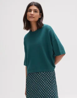 Sale someday Fashion Gebreid T-Shirt Pinu Deep Teal