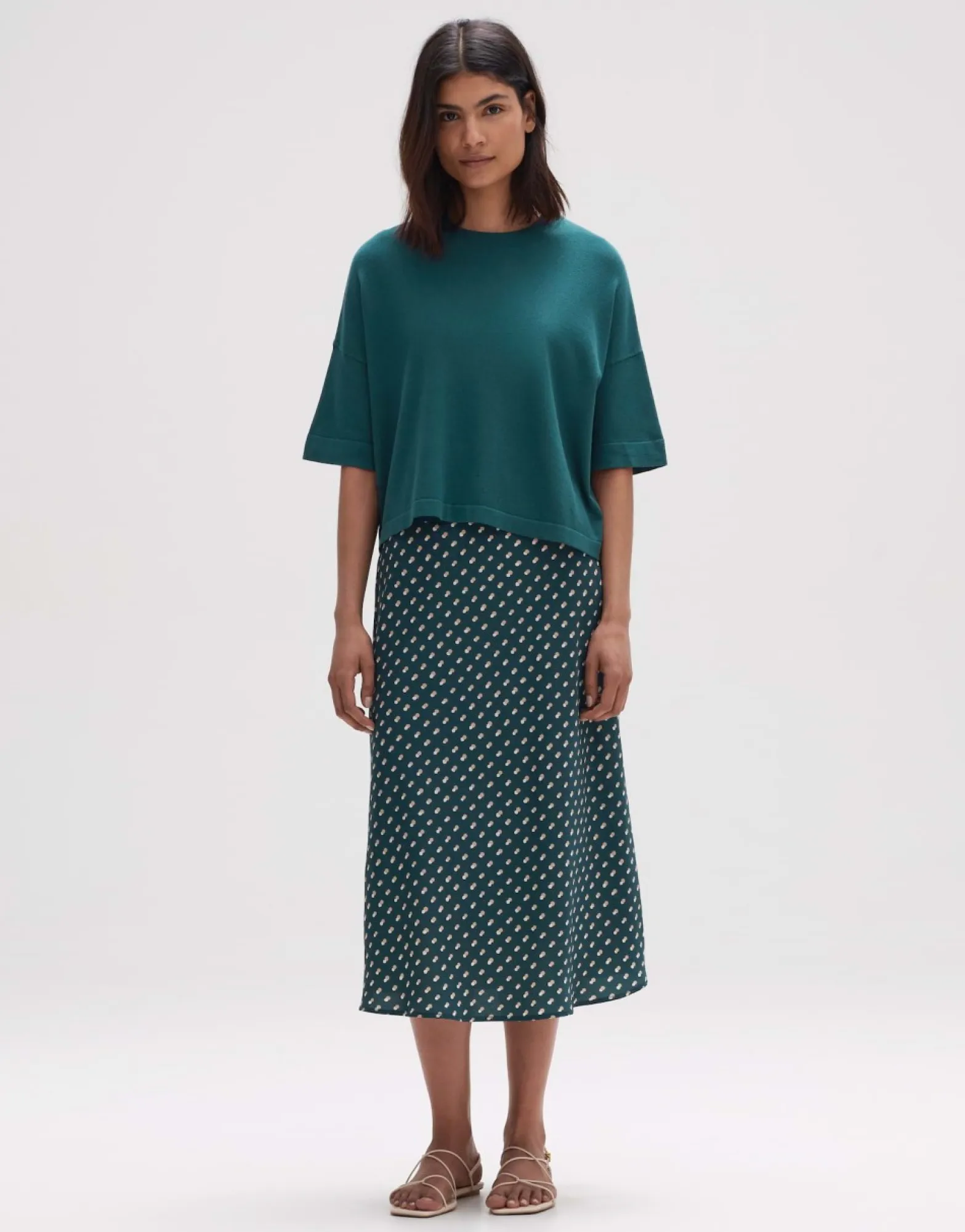 Sale someday Fashion Gebreid T-Shirt Pinu Deep Teal