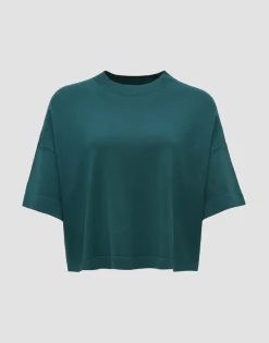 Sale someday Fashion Gebreid T-Shirt Pinu Deep Teal