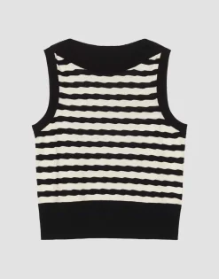 Best someday Fashion Gebreid T-Shirt Taela Black