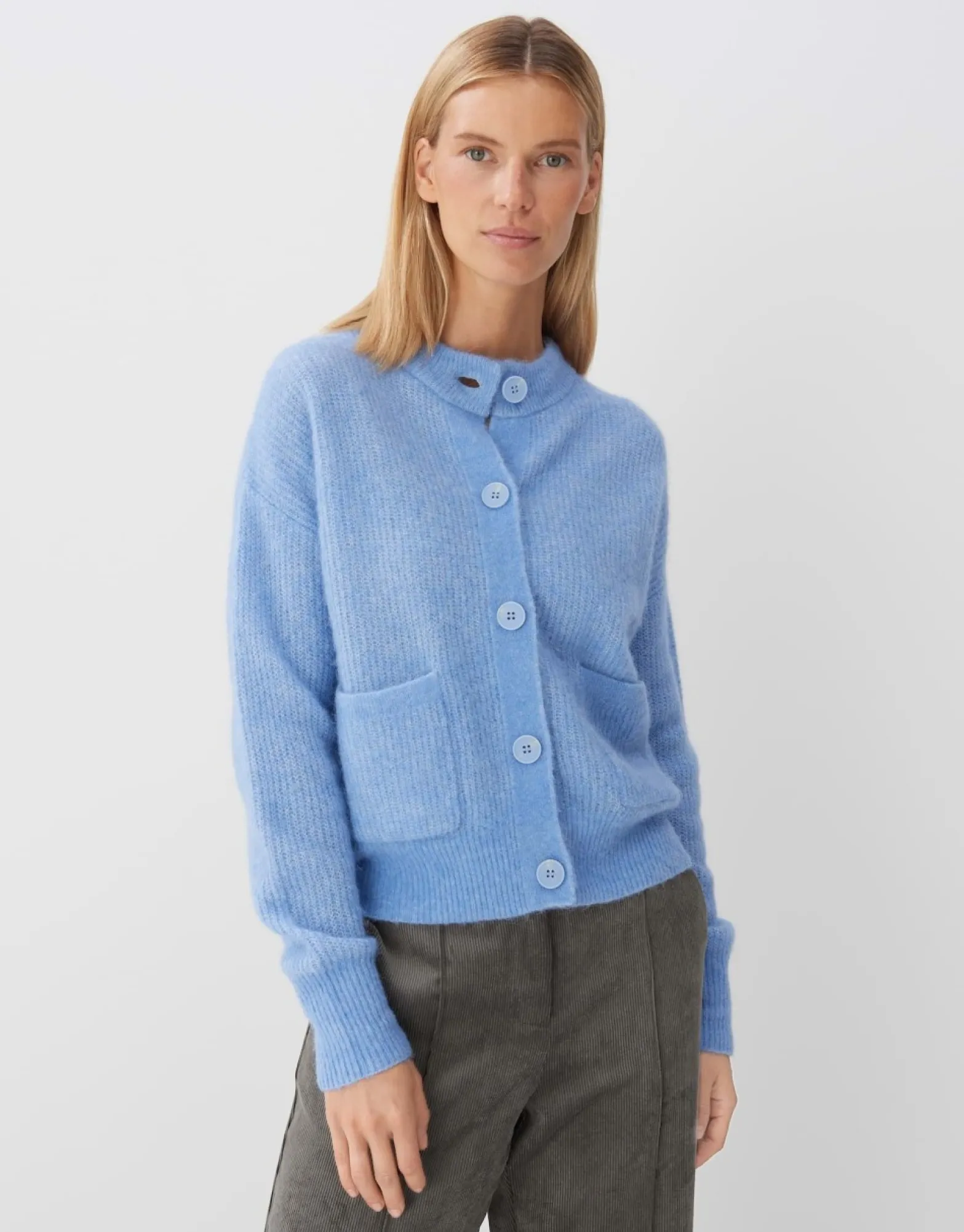 Outlet someday Fashion Gebreid Vest Tesha Balance Blue