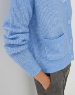 Outlet someday Fashion Gebreid Vest Tesha Balance Blue