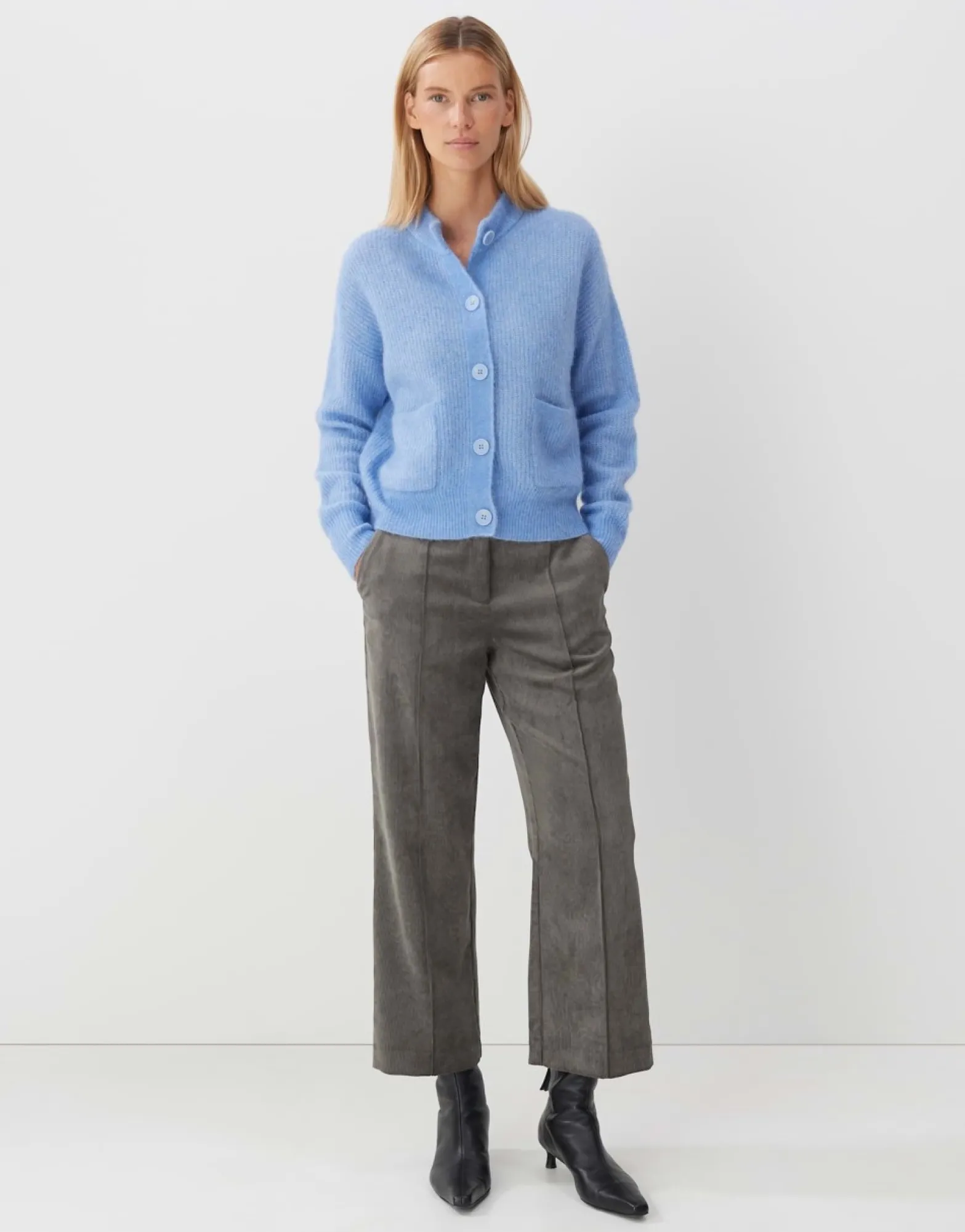 Outlet someday Fashion Gebreid Vest Tesha Balance Blue