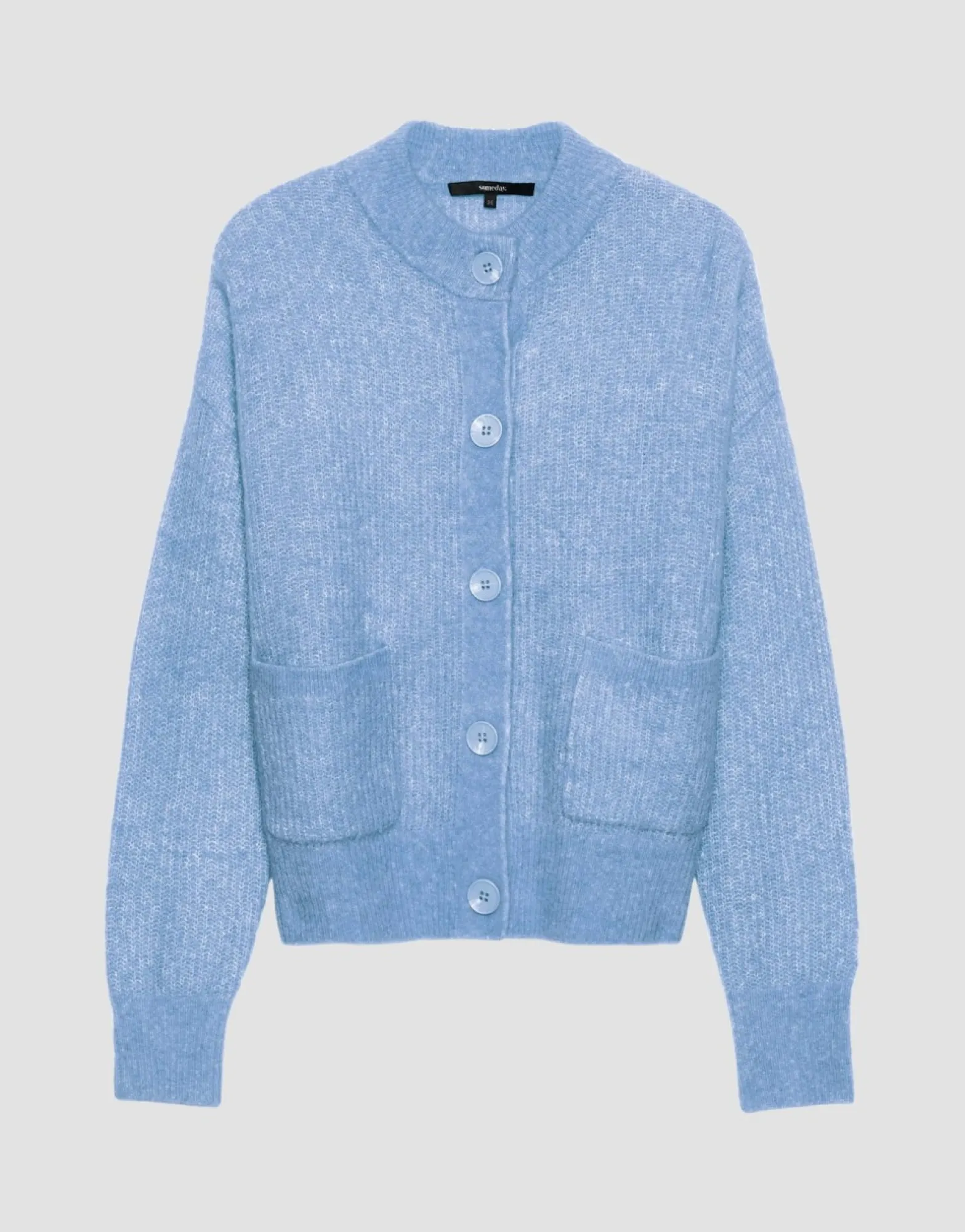 Outlet someday Fashion Gebreid Vest Tesha Balance Blue