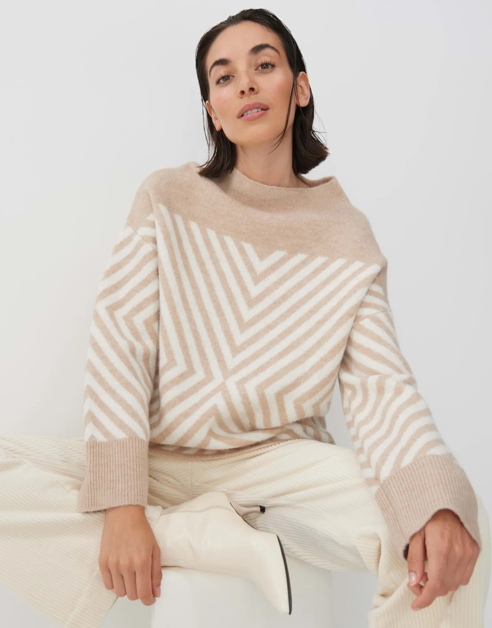 Clearance someday Fashion Gebreide Trui Traci Cashmere Cream Melange