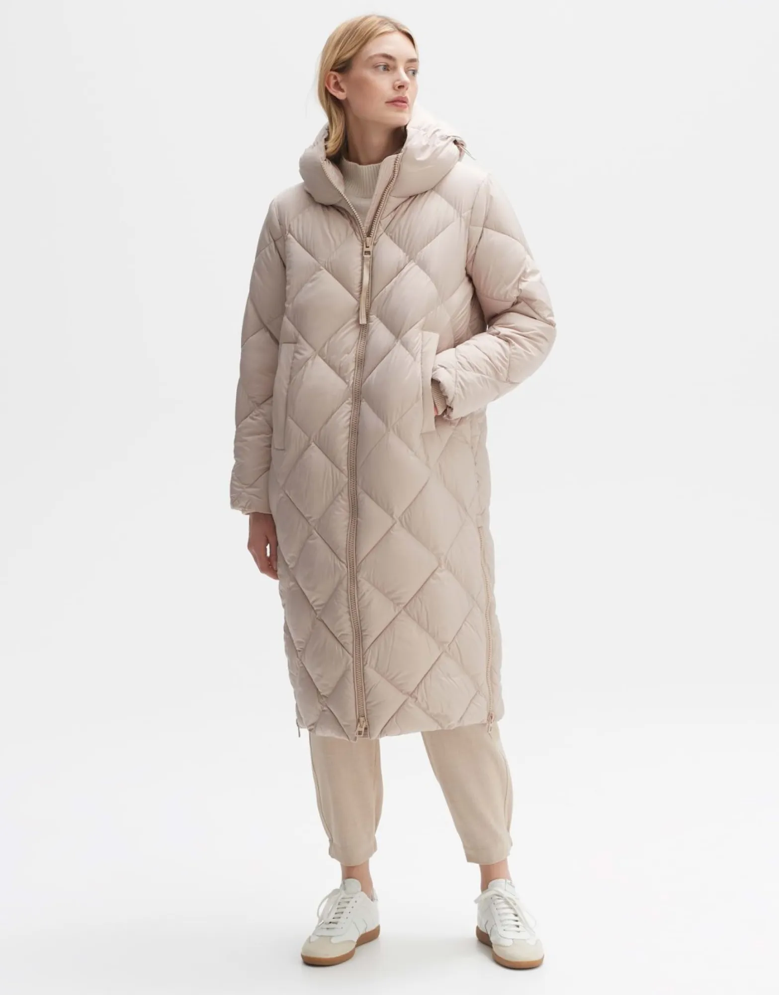 Cheap someday Fashion Gewatteerde Mantel Hubine Macadamia