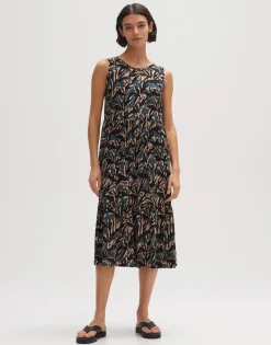 New someday Fashion Jurk Met Print Worta Shadow Deep Teal