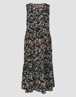 New someday Fashion Jurk Met Print Worta Shadow Deep Teal