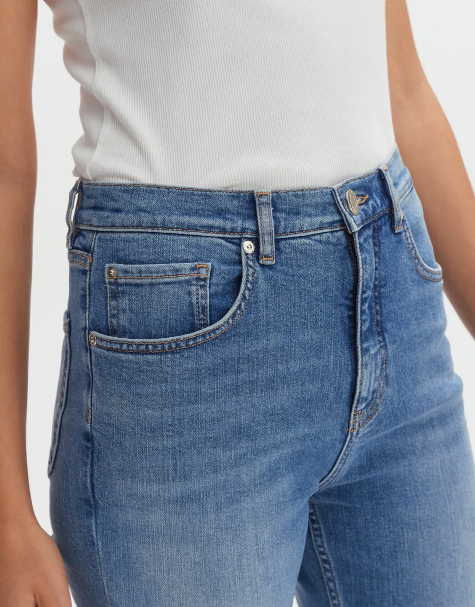 Discount someday Fashion Kick Flared Jeans Eboni Sky Blue Washed