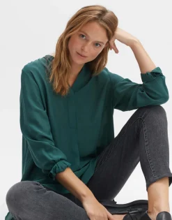 Best someday Fashion Lange Blouse Facura Deep Teal