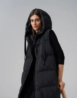 Discount someday Fashion Lange Bodywarmer Vestina Black