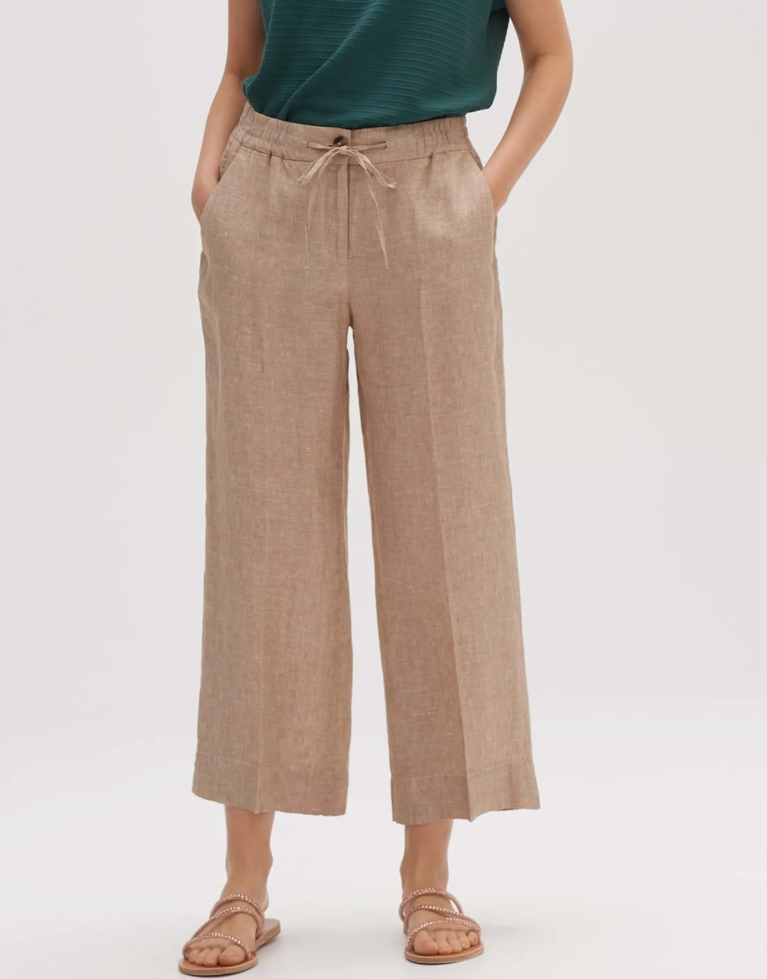 Best Sale someday Fashion Linnen Broek Madeka Natural Glaze