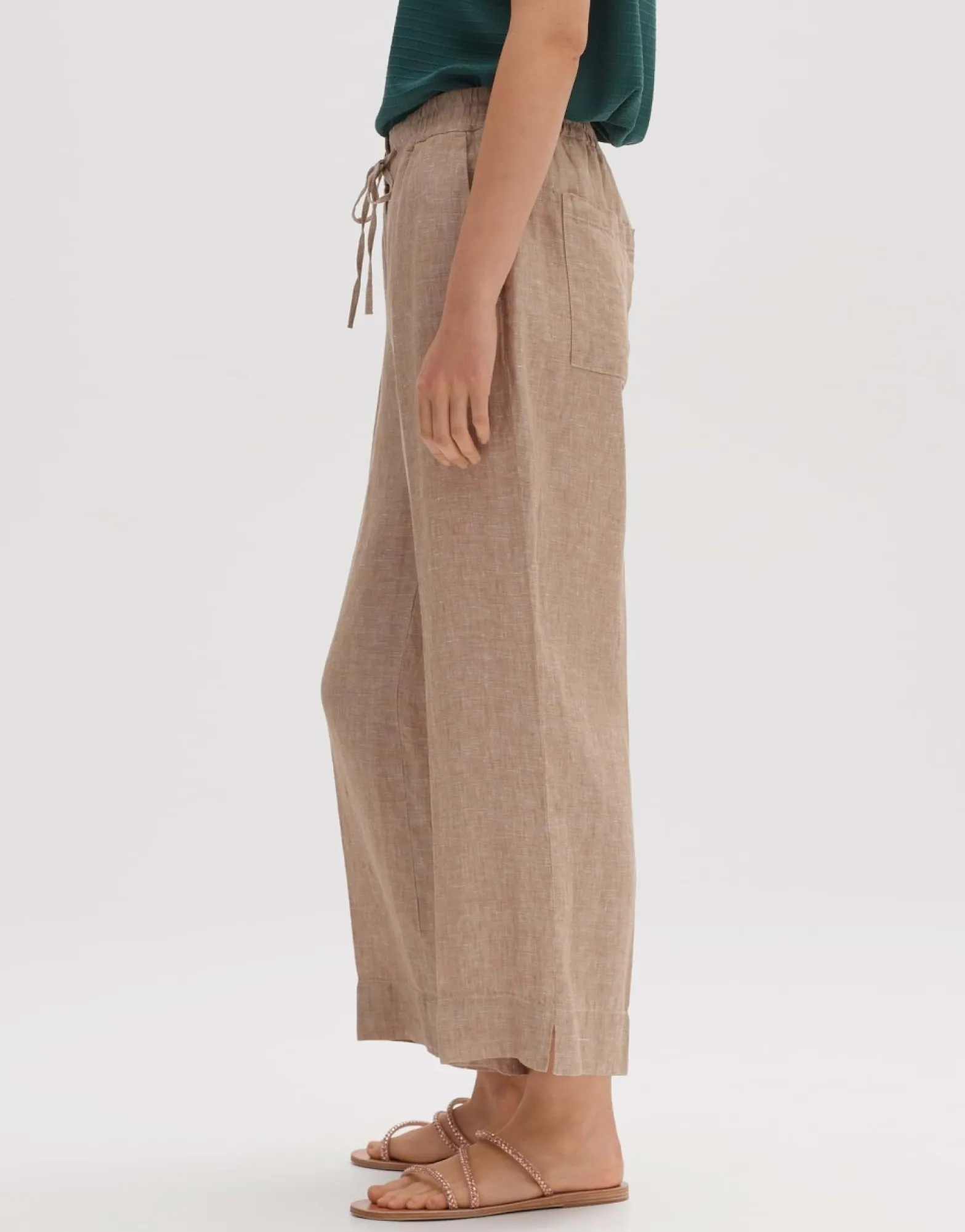 Best Sale someday Fashion Linnen Broek Madeka Natural Glaze