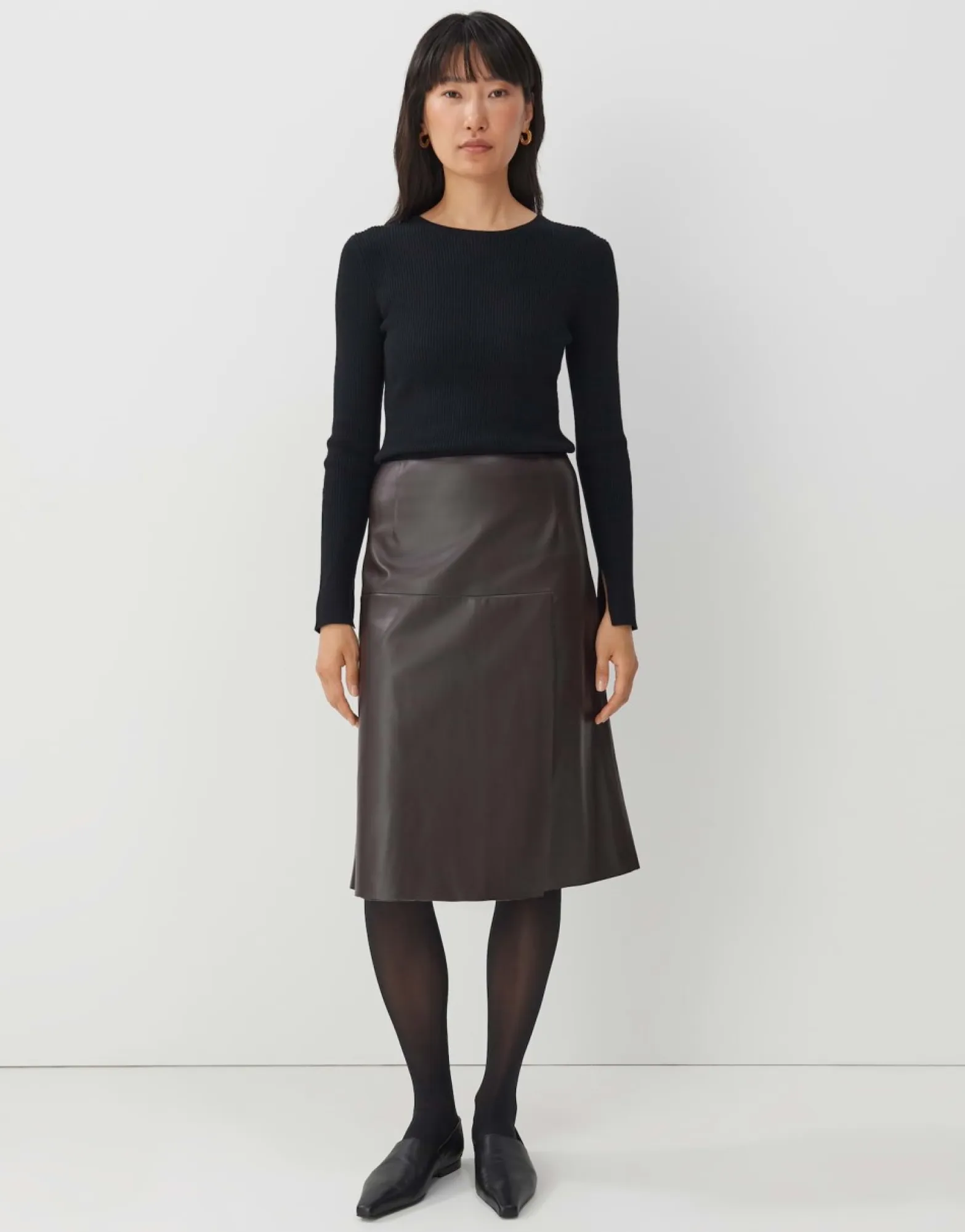 Flash Sale someday Fashion Midi Rok Omeno Dark Chocolate