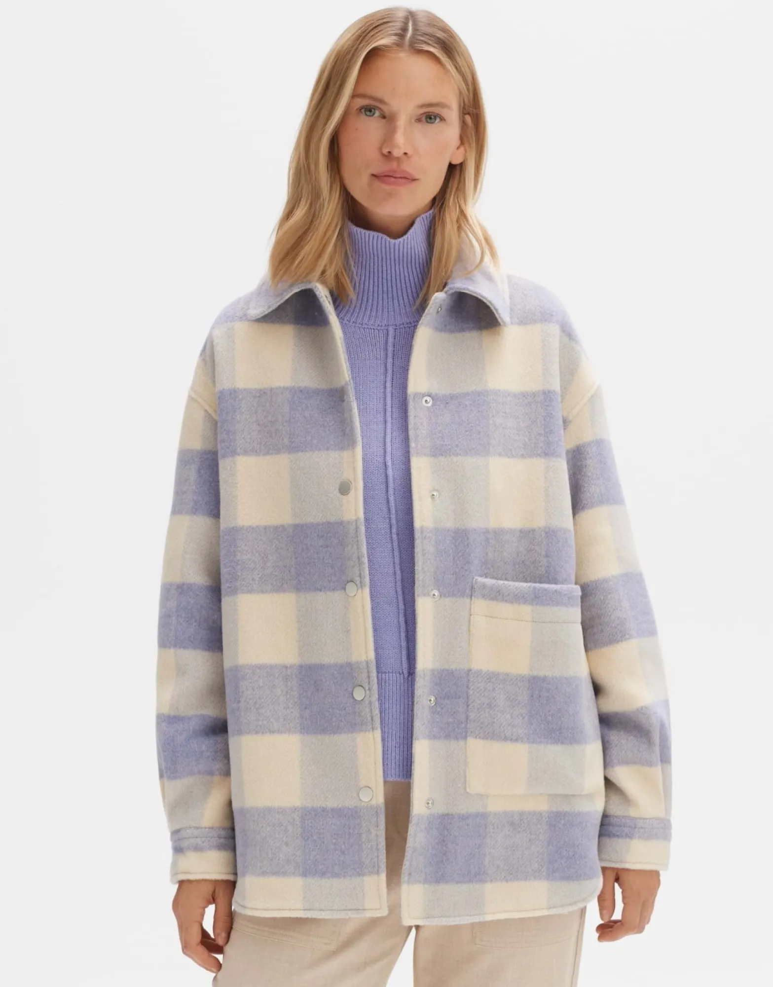 Hot someday Fashion Overhemd Julola Check Soft Viola