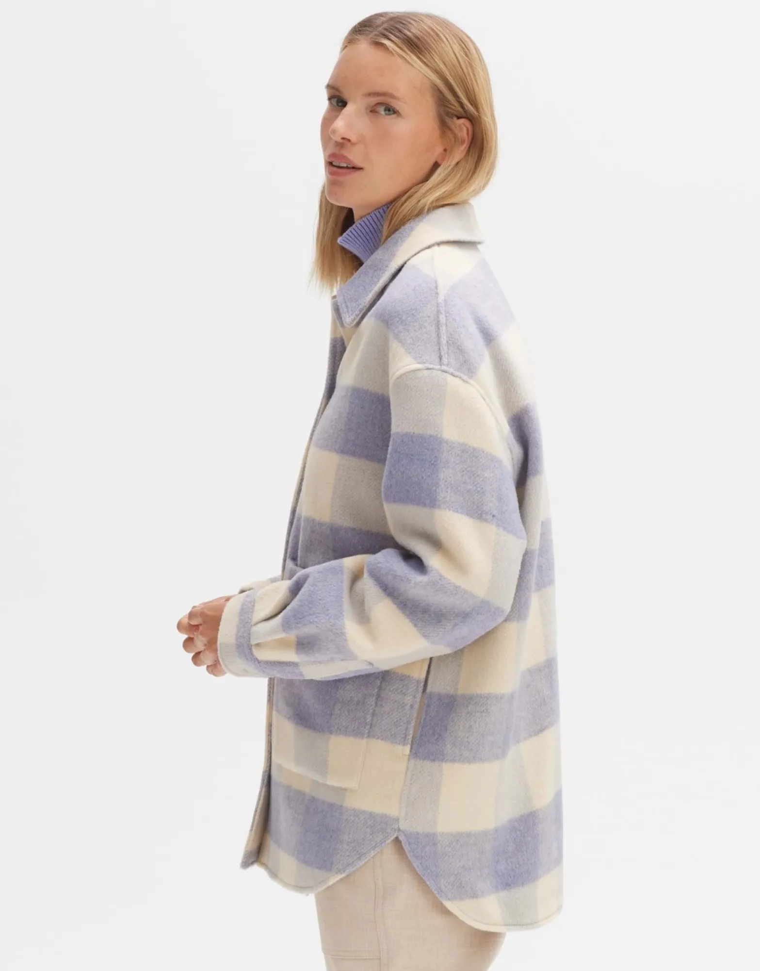 Hot someday Fashion Overhemd Julola Check Soft Viola