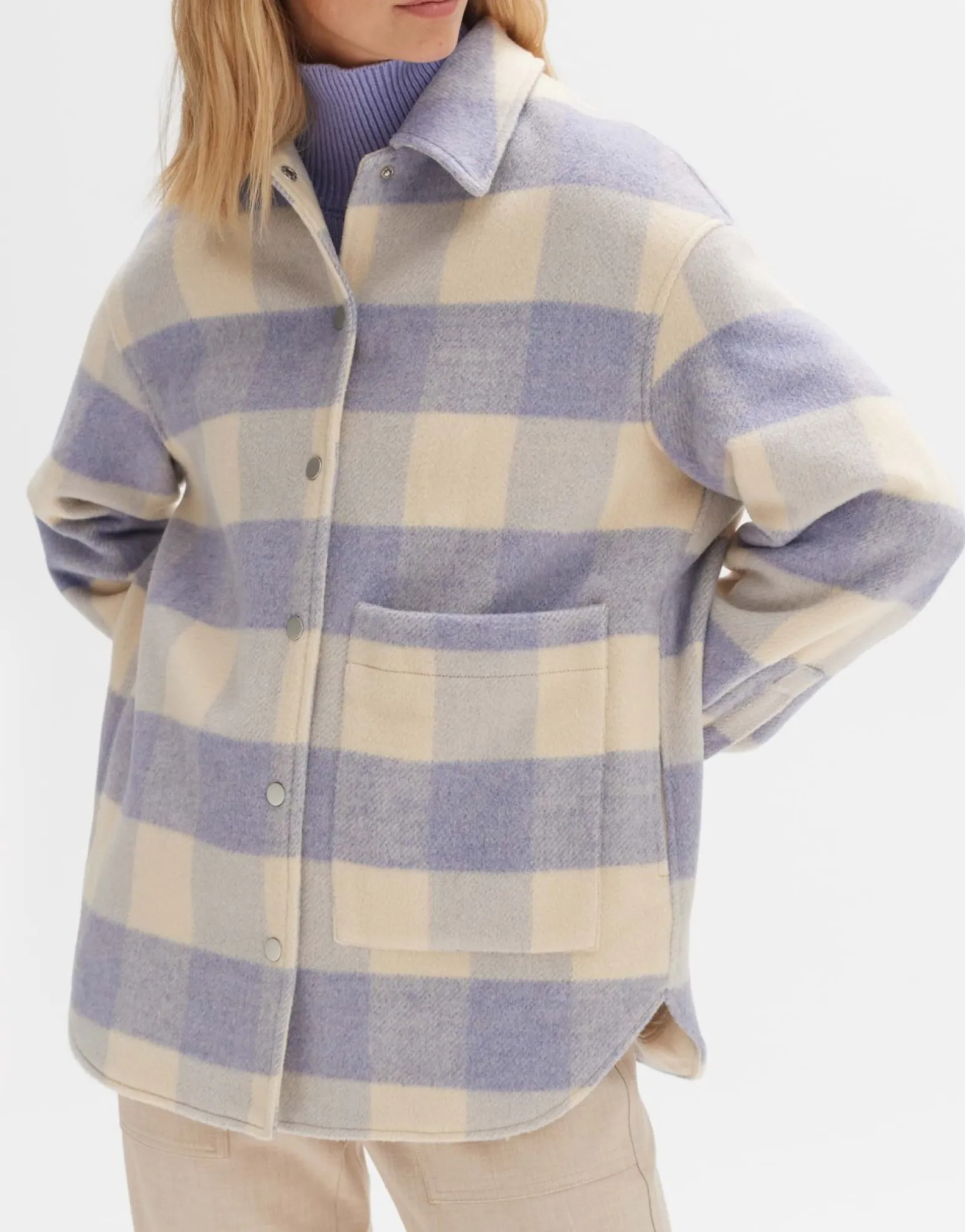 Hot someday Fashion Overhemd Julola Check Soft Viola