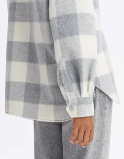 Cheap someday Fashion Overhemd Julola Check Hazy Fog Melange