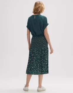 Shop someday Fashion Plissu00E9Rok Ribane Dot Deep Teal